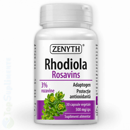 Suplimente alimentare - Rhodiola Rosavins pastile antistres oboseala energie antioxidant Zenyth - TopSuplimente