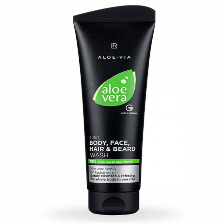 Recomandari produse - Sampon barbati pentru par, barba, fata, corp Aloe Vera LR 250ml TopSuplimente