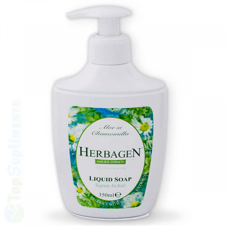 Creme de corp - Sapun lichid aloe vera musetel Herbagen 350ml TopSuplimente