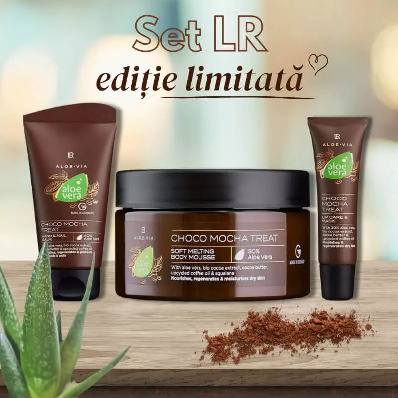 Creme de fata - SET cosmetice Choco Mocha Treat aloe vera cacao cafea LR TopSuplimente