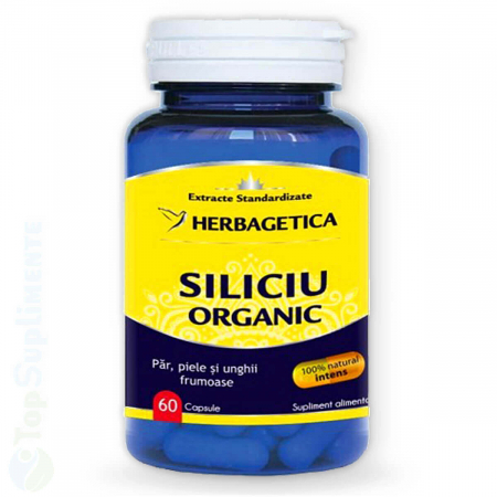 Vitamine si minerale - Siliciu Organic supliment piele, par, unghii si sistem urinar Herbagetica - TopSuplimente