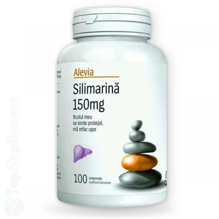 Suplimente antioxidanti - Silimarina 150mg supliment detoxifiant ficat pastile Alevia - TopSuplimente