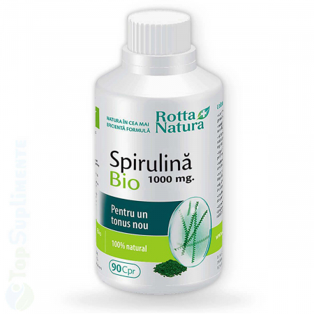 Suplimente antioxidanti - Spirulina bio pastile energie si detoxifiere Rotta Natura 90cps TopSuplimente