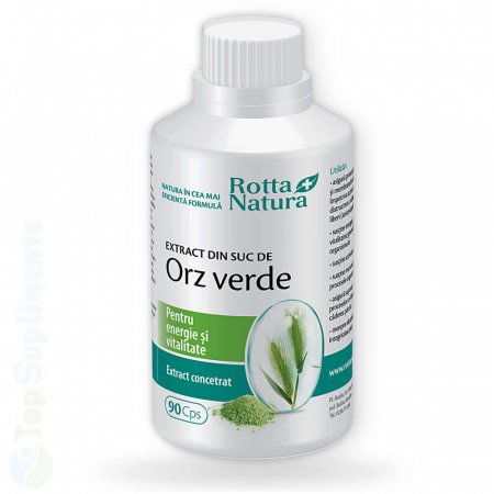 Suc de orz verde capsule energie antioxidant Rotta Natura 90cps TopSuplimente