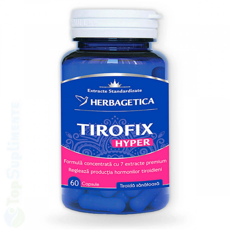 Suplimente tiroida - Tirofix Hyper pastile hipertiroidism glanda tirioda Herbagetica - TopSuplimente