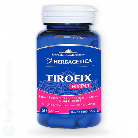 Suplimente tiroida - Tirofix Hypo pastile hipotiroidism glanda tirioda Herbagetica - TopSuplimente
