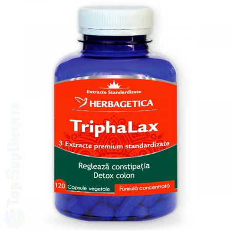 Suplimente tiroida - TriphaLax pastile constipatie, digestie si detoxifiere Herbagetica - TopSuplimente