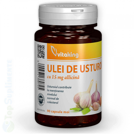 Ulei de usturoi pastile imunitate circulatie viermi intestinali Vitaking 90cps TopSuplimente