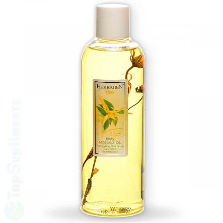 Creme de corp - Ulei masaj relaxant ylang ylang patchouli lavanda Herbagen 250ml TopSuplimente