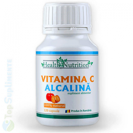 Vitamina C alcalină 120 capsule, imunitate, creștere și dezvoltare, oase, mușchi, dinți, respirație, răceli, viroze (Health Nutrition) [0]