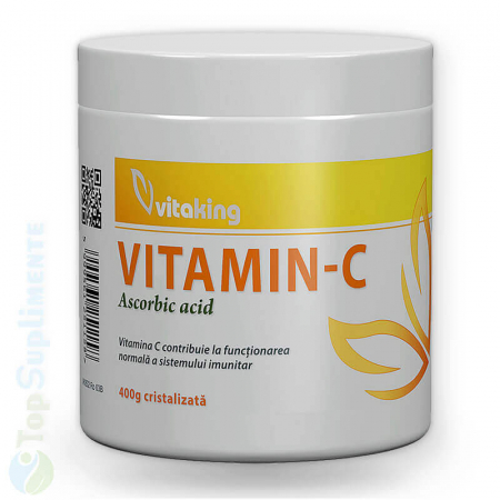 Vitamine copii - Vitamina C cristalizată Vitaking acid ascorbic pulbere, imunitate, creștere, dezvoltare, oase, mușchi, dinți, răceală