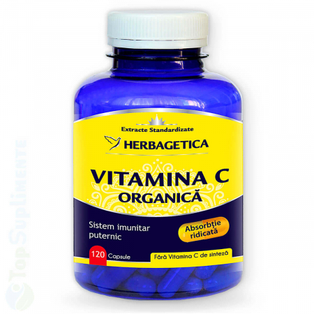 Suplimente antioxidanti - Vitamina C Organica pastile imunitate articulatii Herbagetica 120cps TopSuplimente