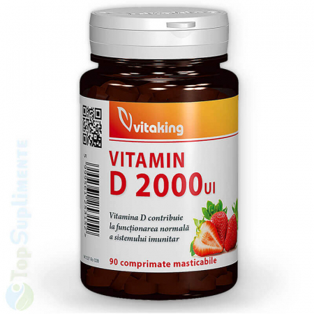 Suplimente alimentare - Vitamina D3 2000 UI pastile masticabile Vitaking 90-210tab TopSuplimente