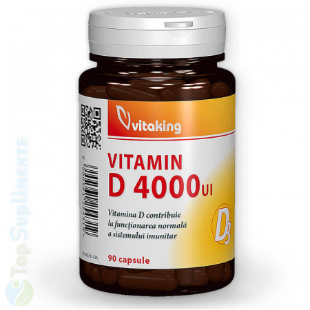 Suplimente alimentare - Vitamina D3 4000 UI Forte capsule Vitaking 90cps TopSuplimente