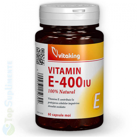 Suplimente antioxidanti - Vitamina E naturala 400 UI capsule tocopherol Vitaking 60cps TopSuplimente