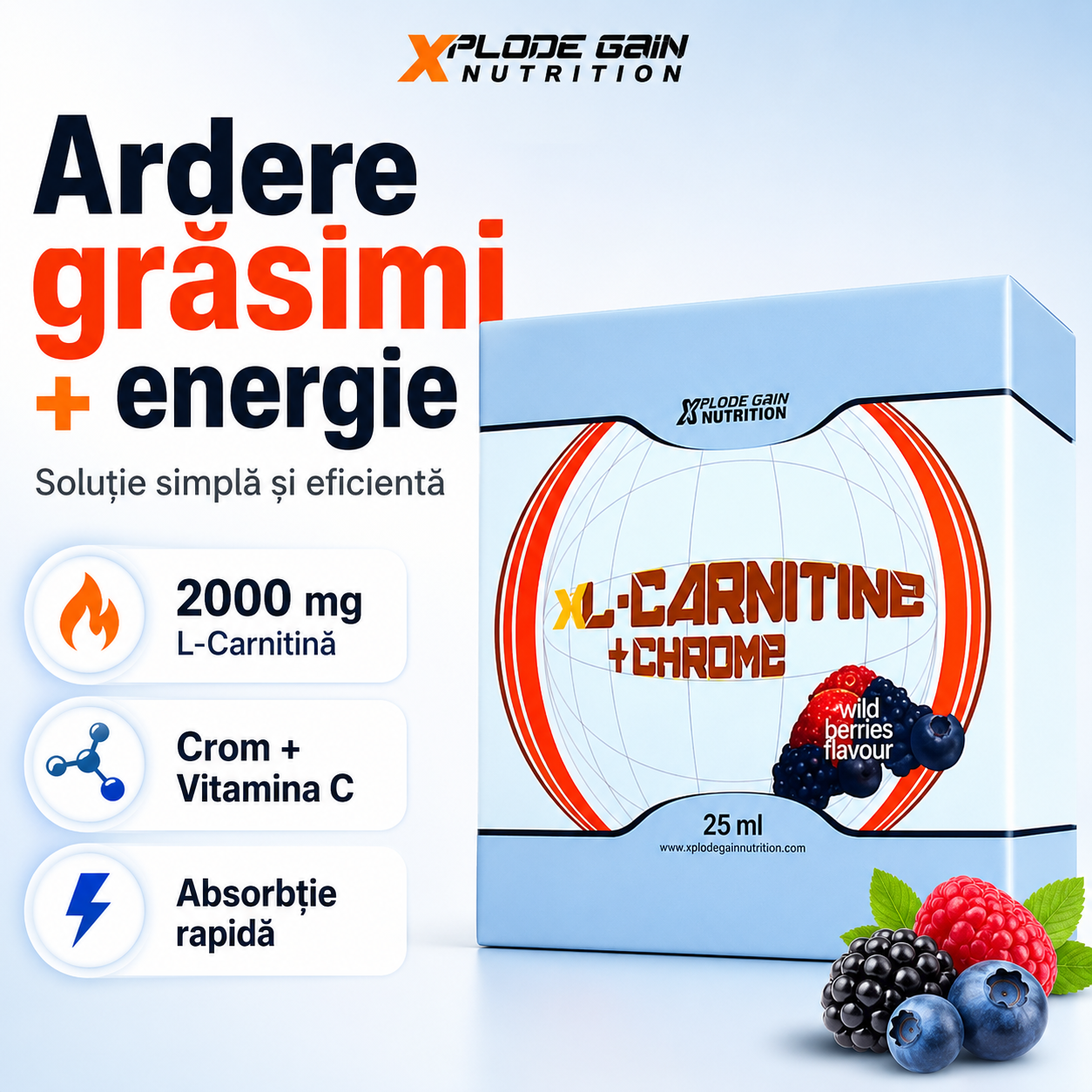 l-carnitina fiole L-Carnitrans (L-carnitina) 20% 1000 mg, 5ml, 20 Carnitine and Pantothenic acid L Carnitina lichida si Chrome
