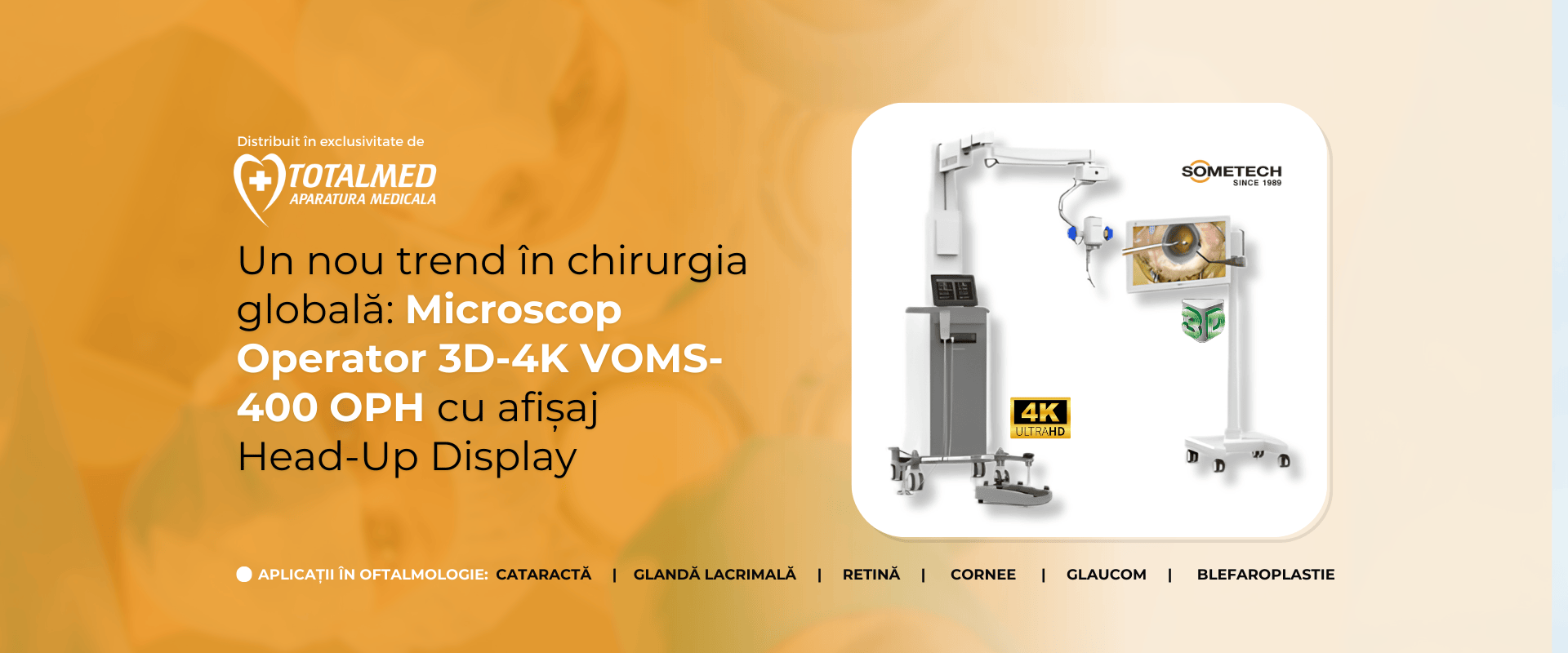Inovație în chirurgia oftalmologică: Microscopul operator 3D-4K VOMS-400 OPH revoluționează blocul operator