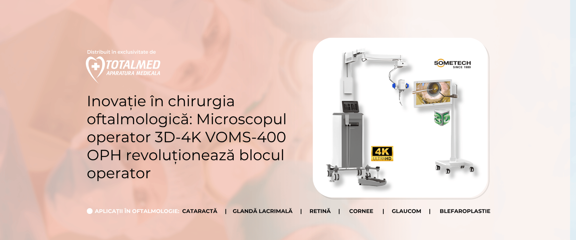 Inovație în chirurgia oftalmologică: Microscopul operator 3D-4K VOMS-400 OPH revoluționează blocul operator