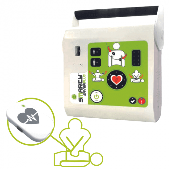 Defibrilator Smarty Saver Plus semi-automatic cu electrozi Face to Face | Totalmed Aparatura Medicala [1]