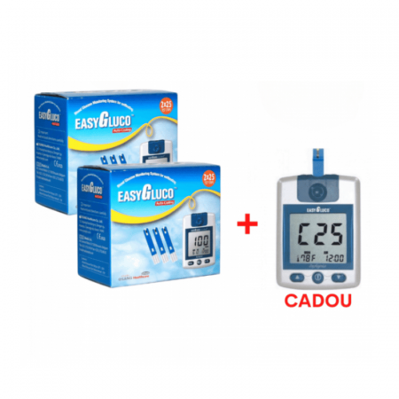 Glucometre - Pachet promotional 4 x Cutii teste pentru glucometru EasyGluco + 100 ace primești GRATUIT 1 Glucometru EasyGluco