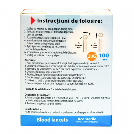 Ace pentru glucometru, 100 buc/cutie [1]