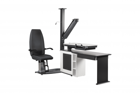 Combina oftalmologică multifuncțională cu scaun motorizat și masă glisantă – model complet [1]