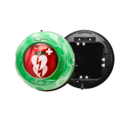 Defibrilatoare - Dulap de perete rotund pentru exterior cu sistem de încălzire și lumină internă - pentru SAVER ONE
