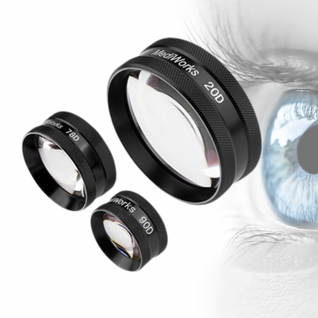 Lentilă MediWorks 20D – Examinare Retiniană Detaliată cu Biomicroscop [1]