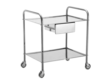 Masute aparate - Masa instrumentar cu 2 blaturi si sertar Lancart 60x40x80 cm