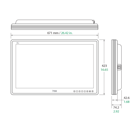 Monitor medical 4K de 27" pentru lampă chirurgicală RIMSA [1]