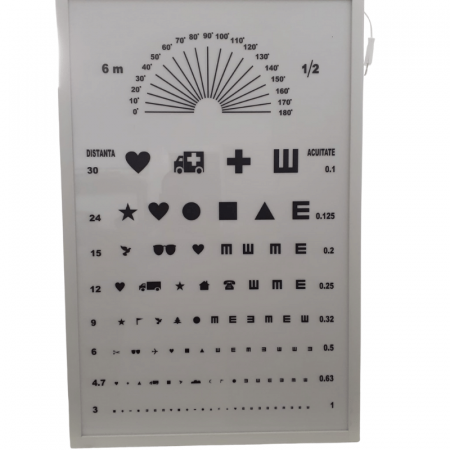 Aparatura Medicala - Optotip iluminat copii 65 x 50 cm | Totalmed Aparatura Medicala