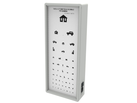 Optotipuri, teste de vedere si proiectoare de teste - Optotip luminos Mixt -varianta pediatrica, distanta de lucru 3 m