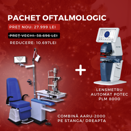 Pachet oftalmologic - Combina Oftalmologie AARU-2000 + Lensmetru automat POTEC PLM 8000