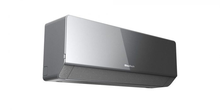 Aparat aer conditionat inverter split, 12000 BTU, A+++, gri, WiFi, cu micropori, racire-incalzire, dezumidificare, lumina UVC, silentios, design elegant, BlauTech Premium Plus [1]