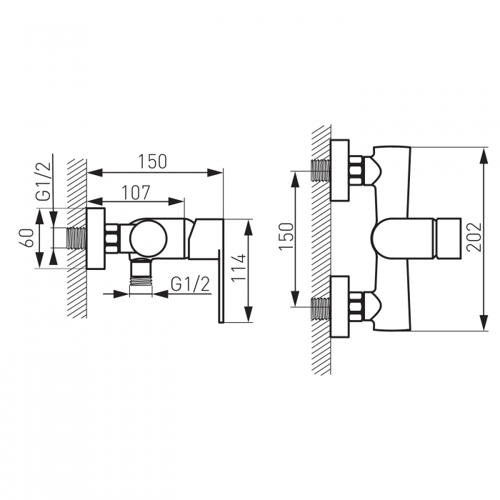 Pachet Squerto - set de dus cu dus fix si dus mobil culisant+ Algeo - Baterie perete dus, fara accesorii  NP22+BAG7 [4]