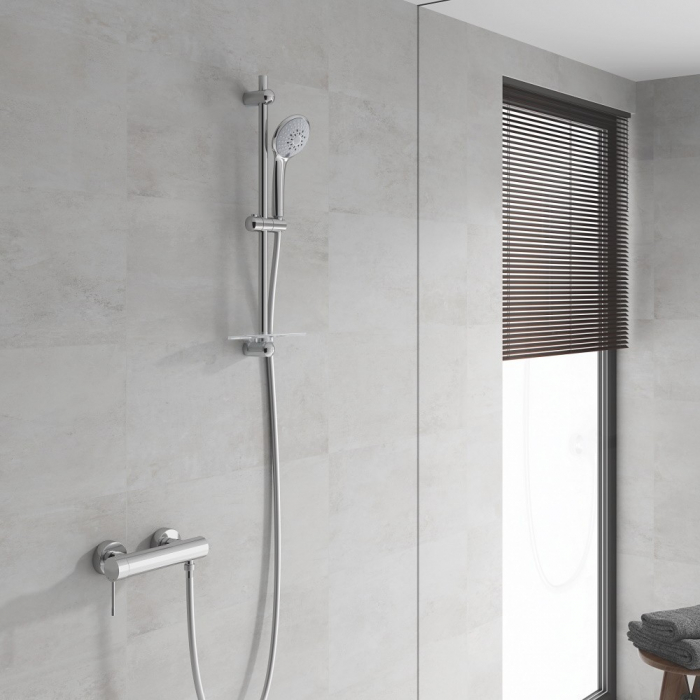 Baterie baie dus, Grohe Essence 33636001, monocomanda, montaj aplicat, finisaj cromat [2]