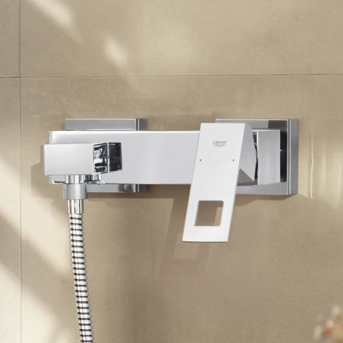 Baterie baie dus, Grohe Eurocube 23145000, monocomanda, montaj aplicat, finisaj cromat [2]