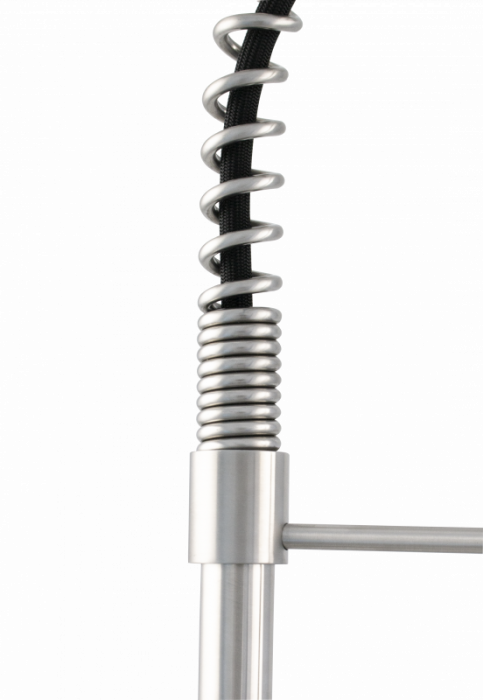 Baterie bucatarie INOX cu pipa arc si functie dus [5]