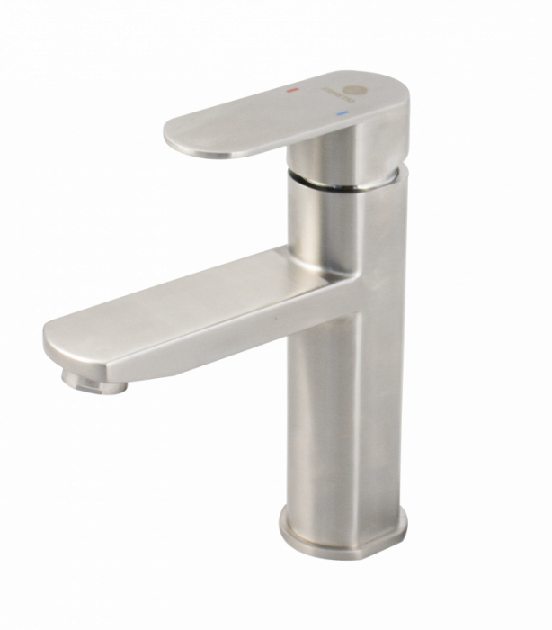 Baterie lavoar INOX pipa scurta, Ermetiq [3]