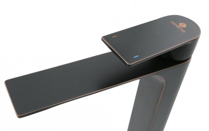 Baterie lavoar tip stalp Ermetiq; gama STYLISH negru [2]
