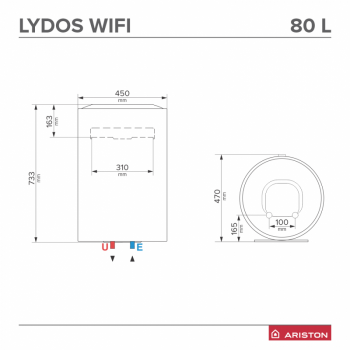 Boiler electric Ariston LYDOS WIFI 80 V 1.8K [4]