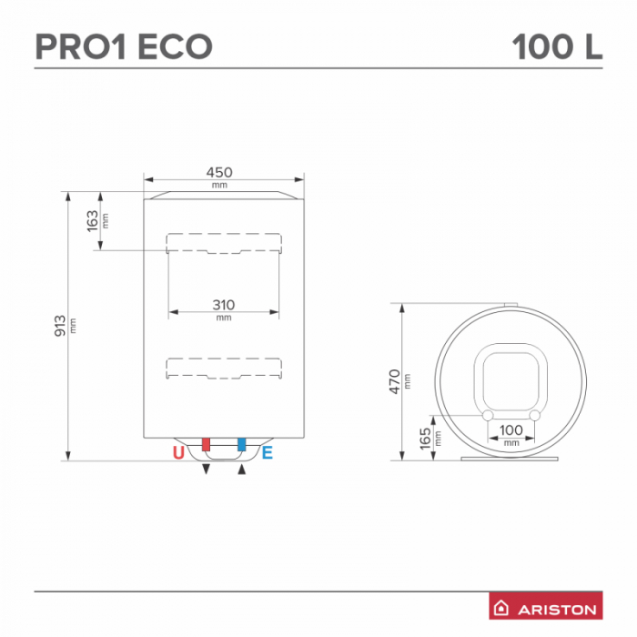 Boiler electric Ariston PRO 1 ECO 100 V 1.8K [3]