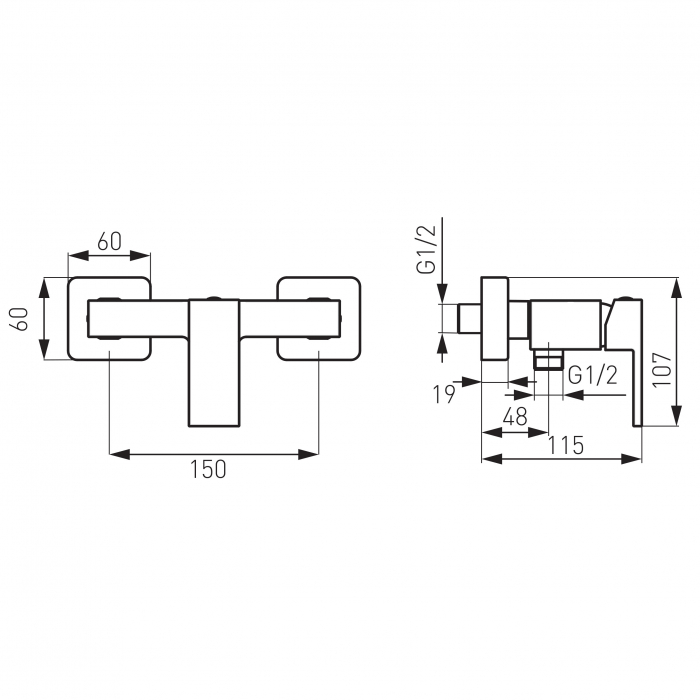 Pachet Rondo Black - set bara dus cu suport culisant, dus fix si para dus mobila + Zicco Black - Baterie perete dus  NP21-BL+BZI7BL [4]