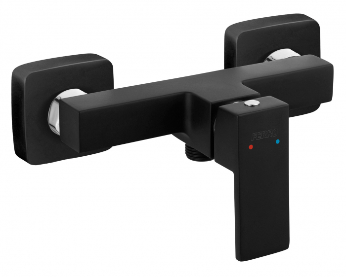 Pachet Rondo Black - set bara dus cu suport culisant, dus fix si para dus mobila + Zicco Black - Baterie perete dus  NP21-BL+BZI7BL [3]