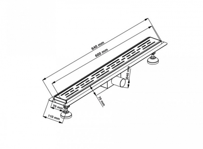 Rigola de dus GEHLER MEANDROS 600x70 mm [2]
