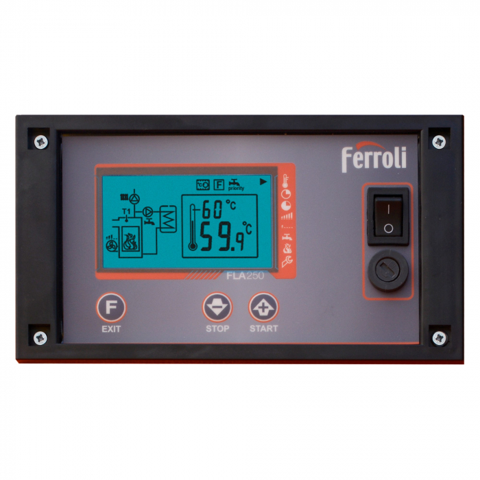 Centrala termica pe lemne din otel cu gazeificare FERROLI CGF PRO 32(32KW) cu regulator [5]