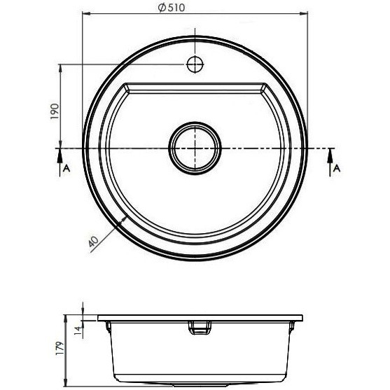 Chiuveta CASA BLANCA RONDO rotunda 51cm NISIP [4]