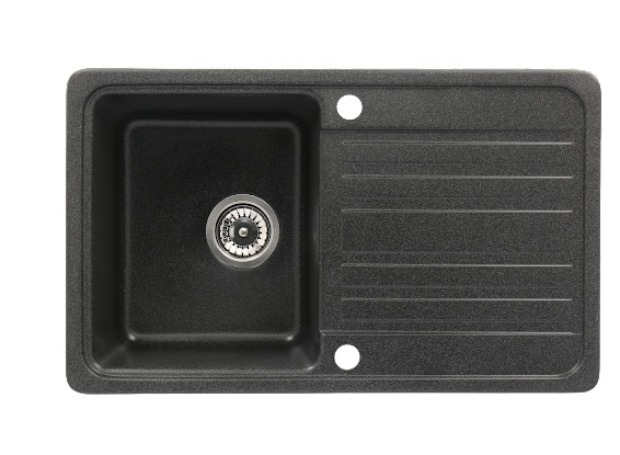 Chiuveta CASA BLANCA VERA 1 cuva si picurator 76X46 NEAGRA [4]
