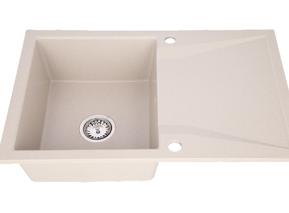 Chiuveta CASA BLANCA NERA 1 cuva si picurator 79X50 NISIP [2]