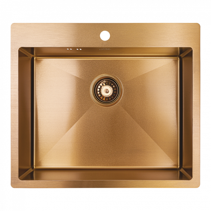Chiuveta de bucatarie din inox Marmara , 59 x 51 cm, adancime 19 cm, incastrabila, Gold Cupru [1]